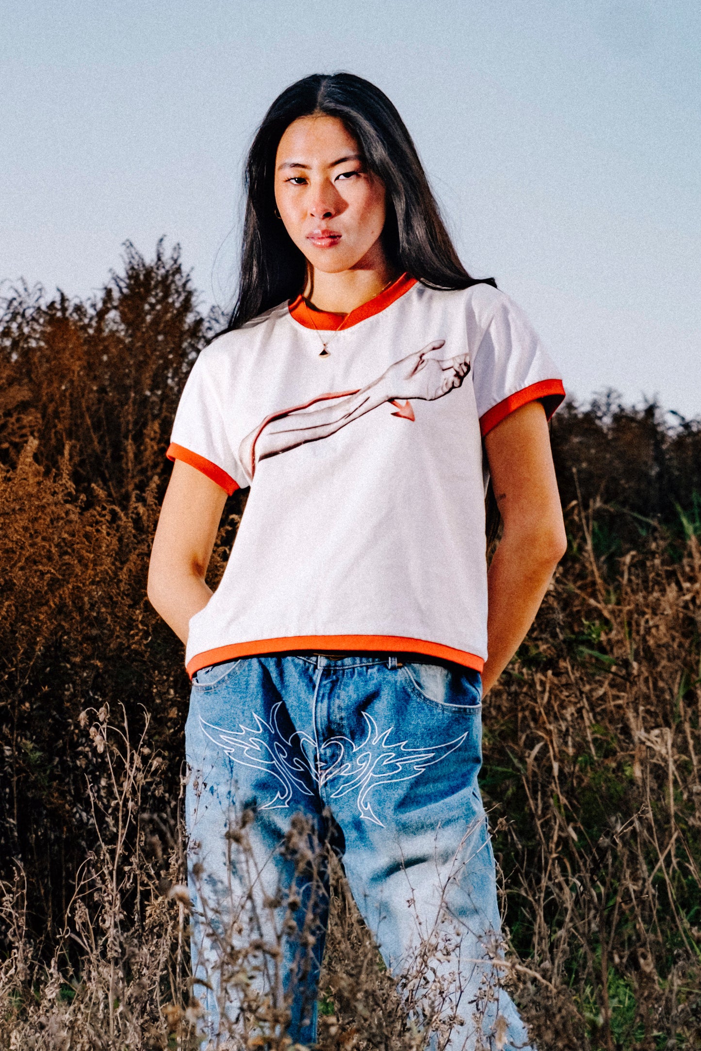 Parasite Ringer Tee — Blood Red