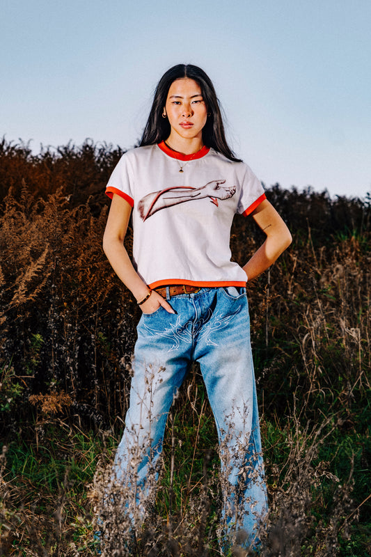 Parasite Ringer Tee — Blood Red