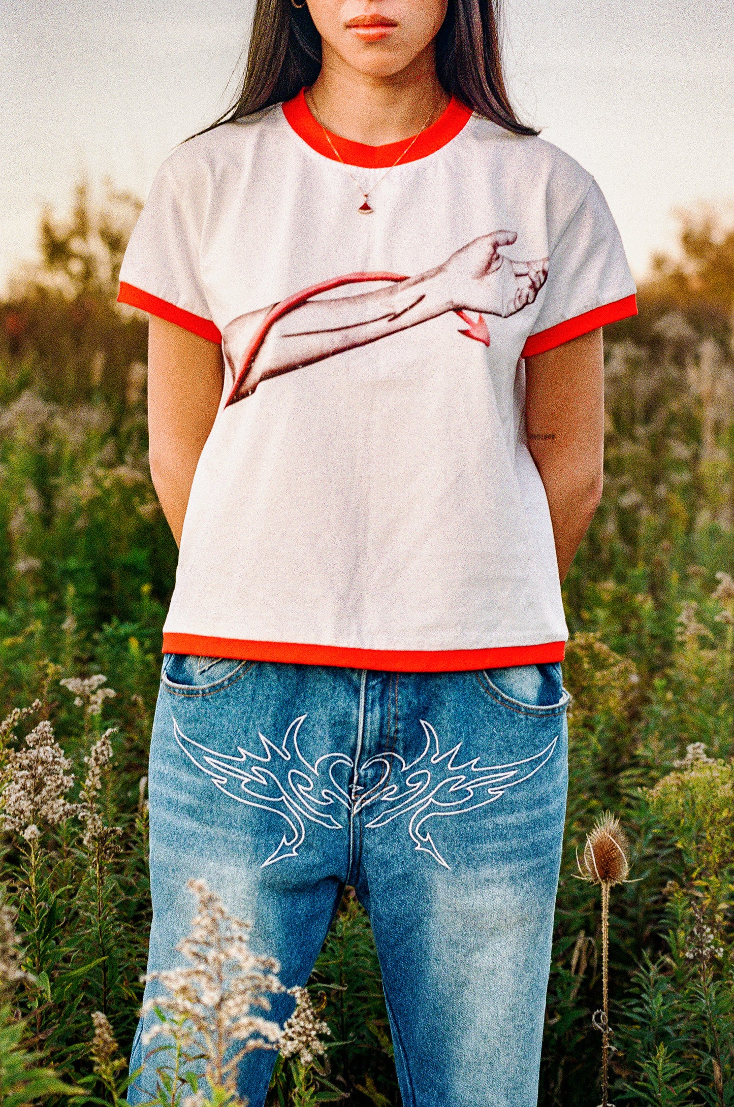 Parasite Ringer Tee — Blood Red
